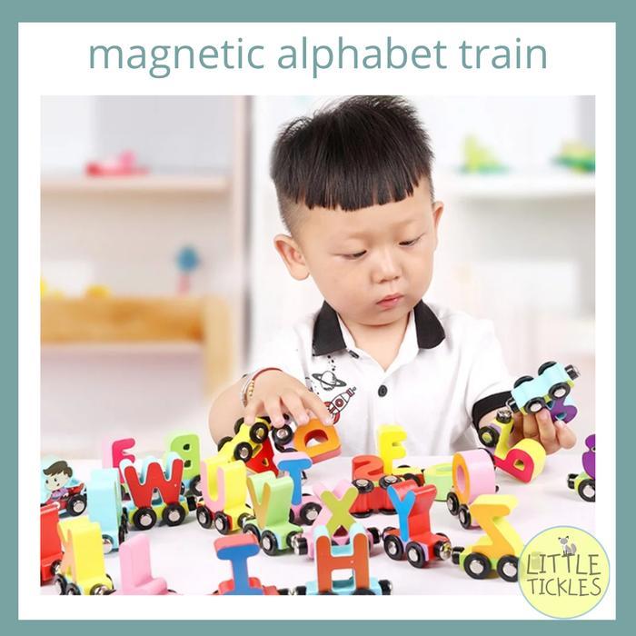 Wooden Magnetic Alphabet Train