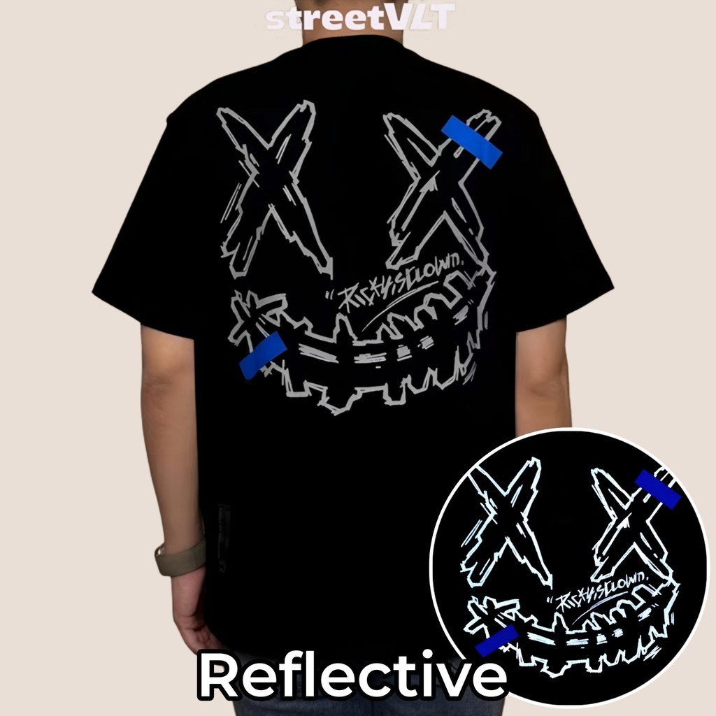 RIC Ricky Is Clown Photo Sticker Reflective Tee