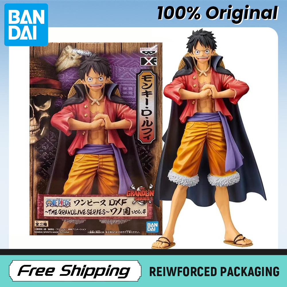 In Stock BANDAI Banpresto One Piece DXF Wano Country Onigashima Fist Luffy Anime Figure Model Origin
