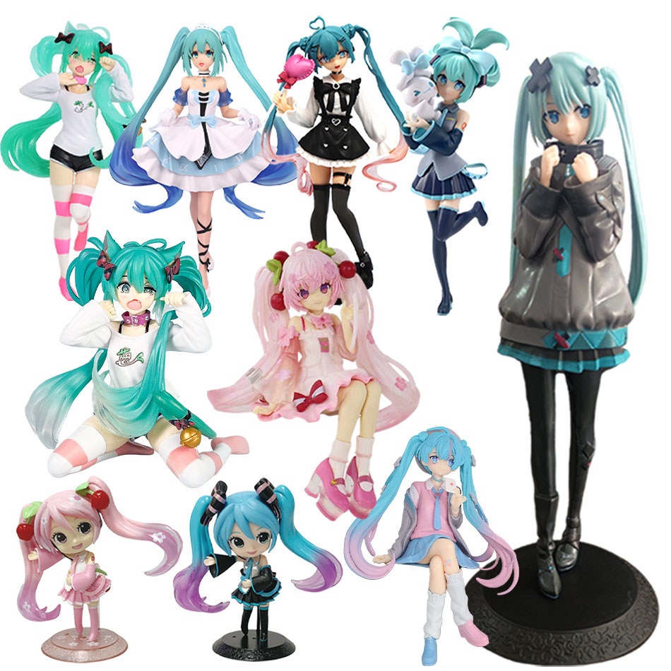 21cm Sexy Girl Hatsune Miku Anime Figure Fashion Subclture Miku Action Figure Christmas Gift PVC Col