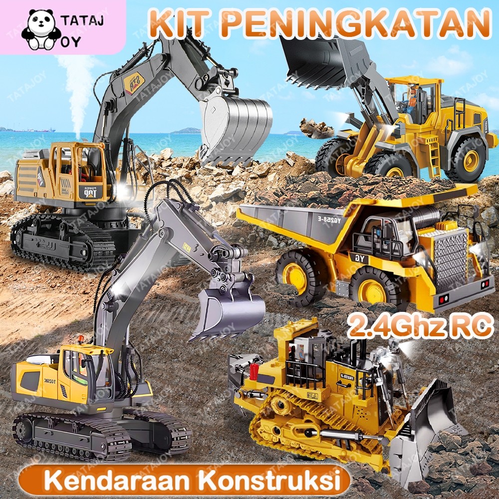 Tatajoy 2.4Ghz Excavator Remote Control 14 Channel RC Excavator Mainan Excavator RC Crawler Kendaraa