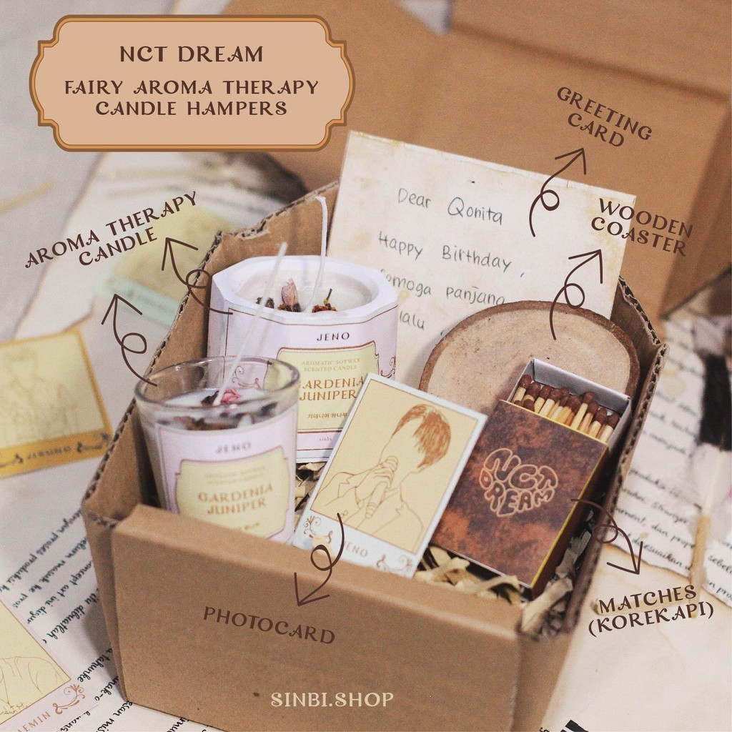 Hampers Nct Dream Scented Candle | Aroma Therapy | Lilin Aroma Terapi | Giftbox Kpop | Hampers Kpope