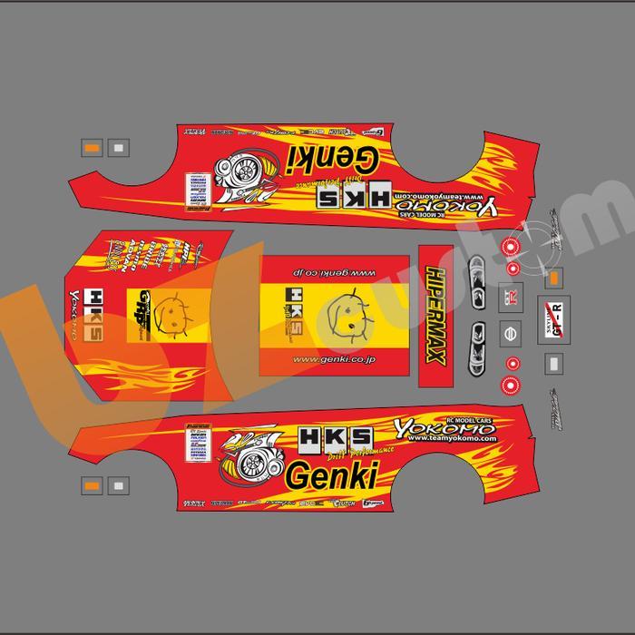 Decal White toner Hotwheels R34 Genki