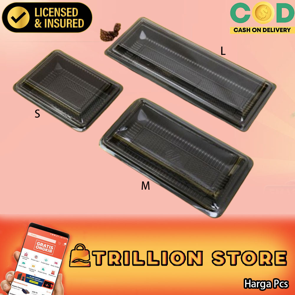 Nampan Plastik Hantaran Mika Besar Warna Random Anti Jamur Ukuran S M L Tray Plastik Wadah Sushi Kot