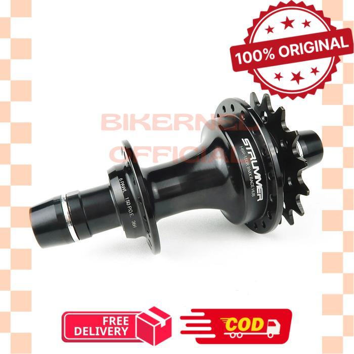 Strummer HBR-150R BMX Race Hub 36H with 16T Cog (Front/Rear) Hub Freehub Sepeda BMX - Rear Only