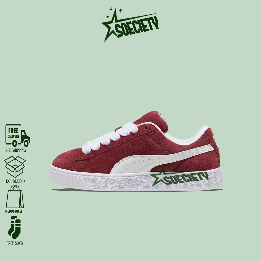 Sepatu Sneakers Puma Suede XL Burgundy BNIB Unisex