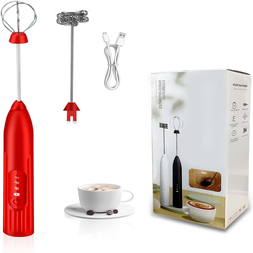 Milk Frother Rechargeable, Frother For Coffee & Milk Frother Rechargeable  Silent Operation, Milk Fr