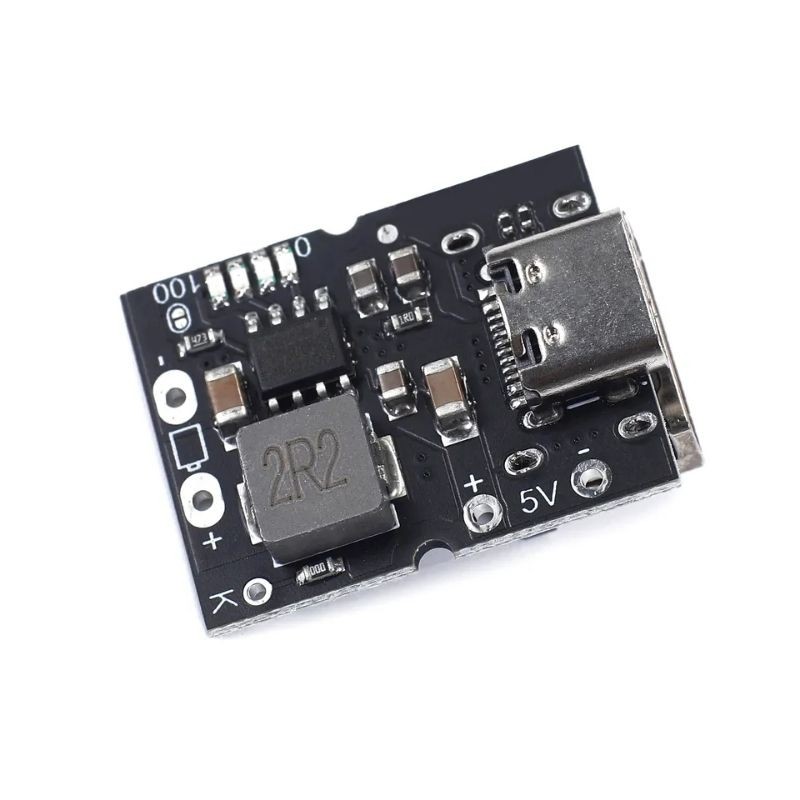 Modul Power Bank USB Type-C Fast Charger Step Up Baterai 18650 Lithium