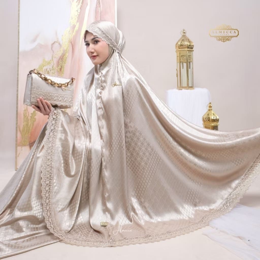 READY MUKENA DEWASA SUTRA SILK PREMIUM SERIES NAZWA AL MECCA