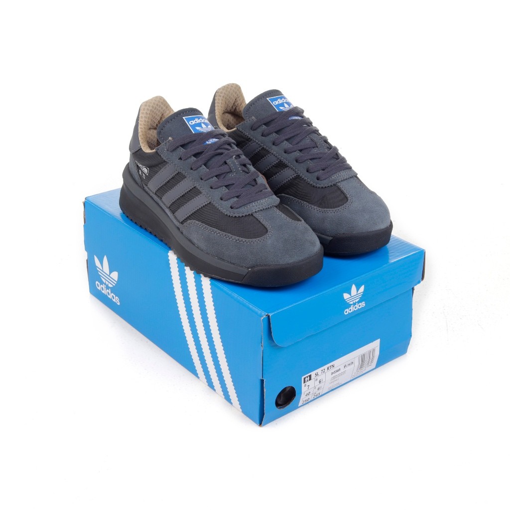 Adidas SL 72 RTN Dark Grey Black Sepatu Ukuran 39-44