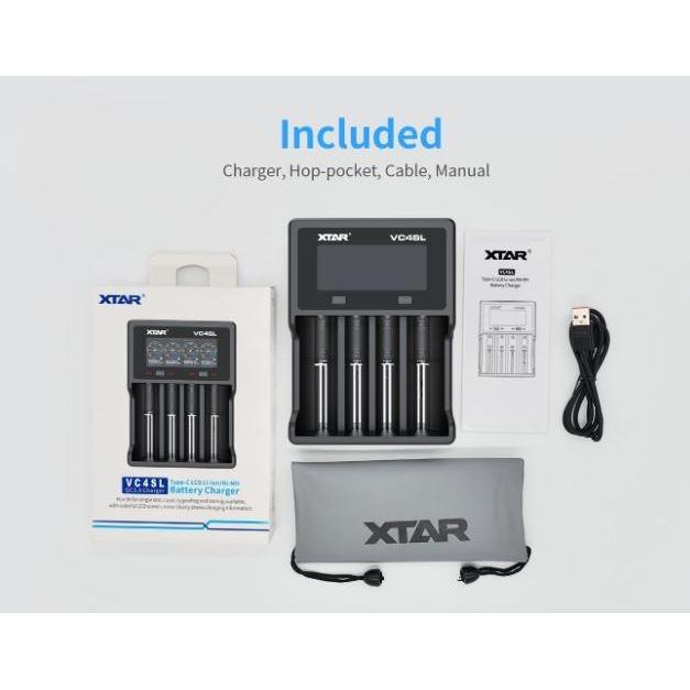XTAR VC4SL CHARGER FAST CHARGING QC3.0, UPGRADED VERSION FROM VC4S - A : VC4SL