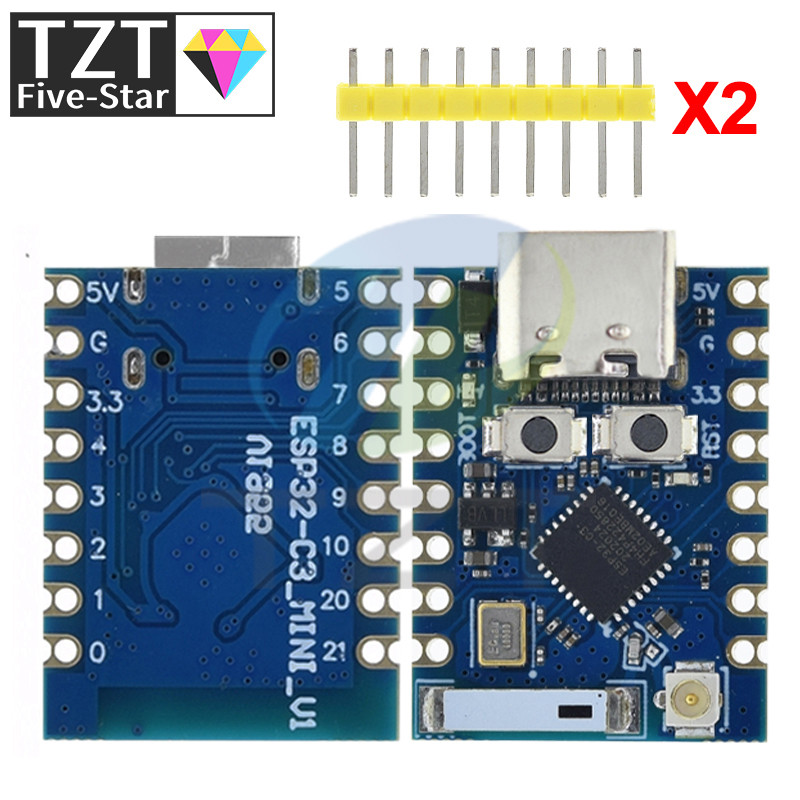 TZT 1/3PCS ESP32-C3 Pro Mini Development Board WiFi Bluetooth Ultra-small Size ESP8266 ESP32 C3 ESP 