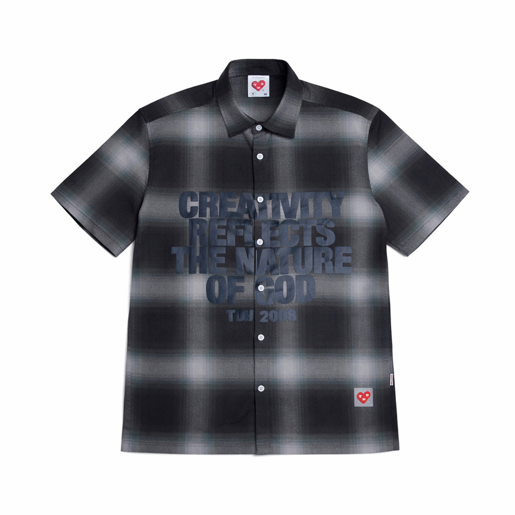 The Don's House CREATIVITY - Workshirt / Kemeja Lengan Pendek Bahan Flannel Slimfit Pria Wanita