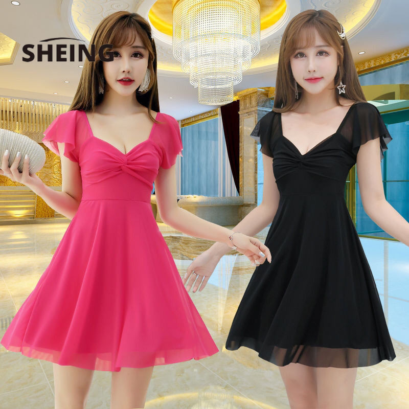 SHEING Dress Kerah V