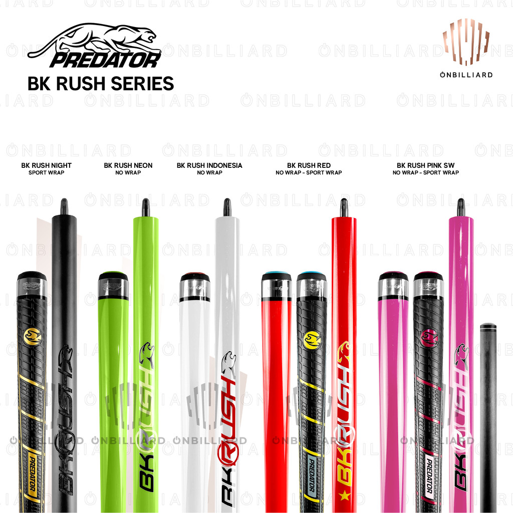 PREDATOR BK RUSH SW NW Pink & Star Vietnam & Neon & Night Claw Break Cue Billiard BK RUSH