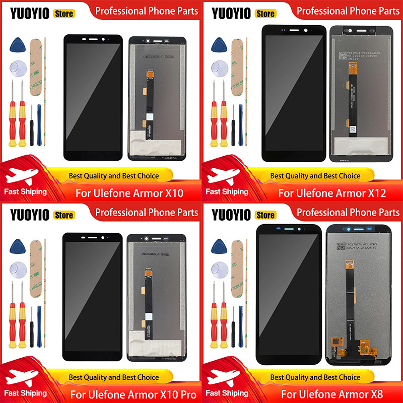 Tou splay For Ulefone Armor X10 Armor X10 Pro Armor X8 Power Armor X11 Pro LCD Screen gitizer Assemb