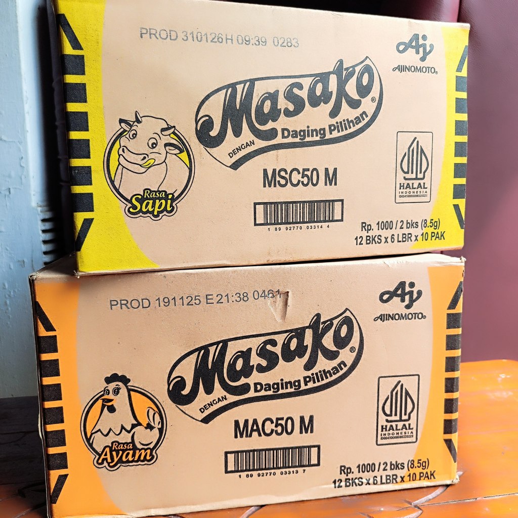 (1 Karton) Masako Sapi Ayam 60 rcg / Masako bumbu Rasa sapi ayam