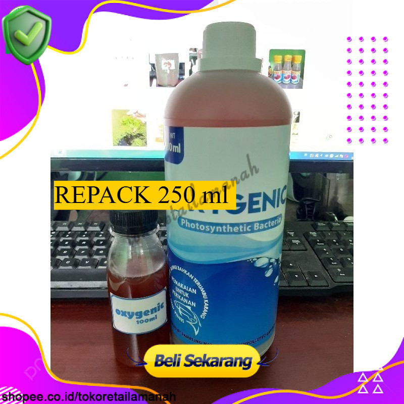 Bakteri starter untuk kolam ikan aquarium dan aquascape | Probiotik Oxygenic | REPACK 250 ml | TokoR