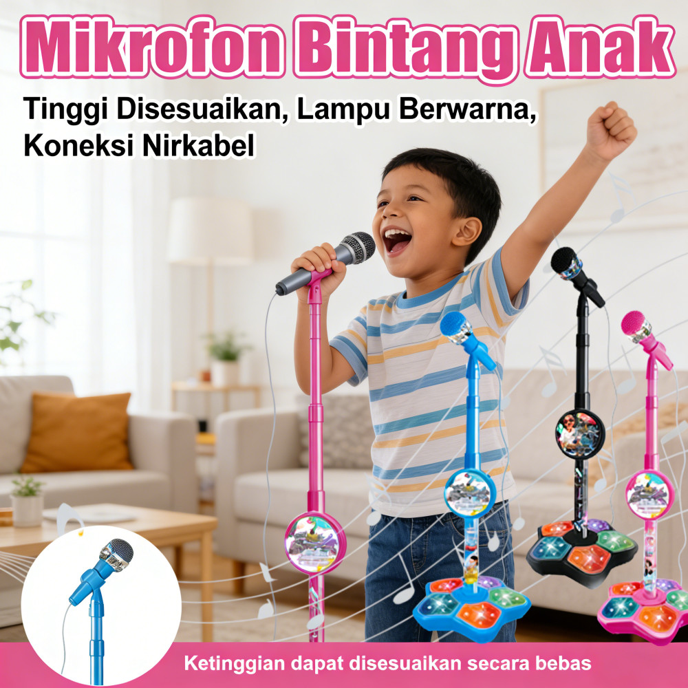 Mic Karaoke Anak Kids Star Anak Untuk Mik Mainan Anak Mic Anak Karaoke