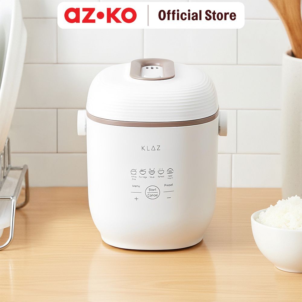AZKO Klaz 300 ml Rice Cooker Digital - Putih Magic Jar Magic Com Penanak Nasi Alat Masak Beras Elekt