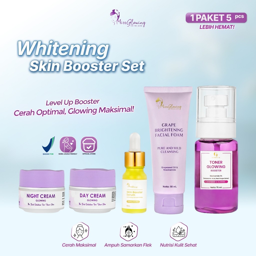 Whitening Booster Set Skincare Mencererahkan Miss Glowing Official Flek