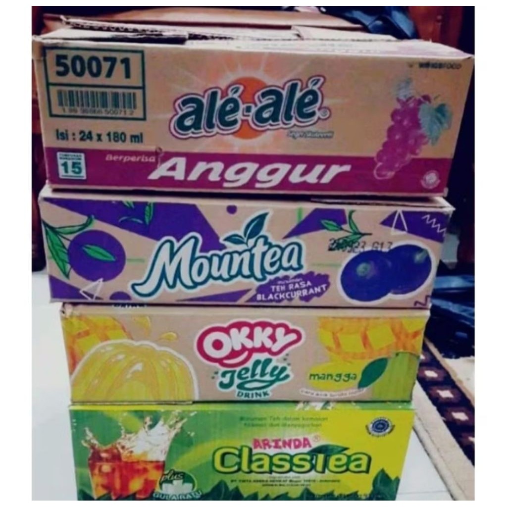 Kardus Packing Bekas Miinuman ale-ale,. panter oki jeli dll. R2