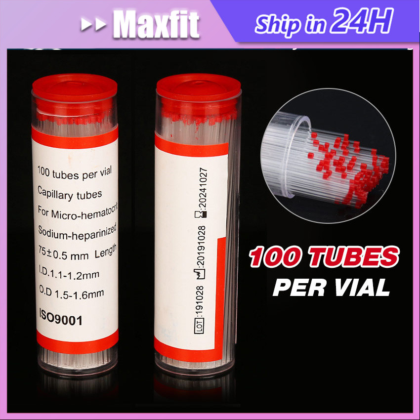 Tabung Pipa Kapiler Tabung Hematokrit Haematocrit Mikro Kapiler Heparin Pipa Kapiler Laboratorium 10