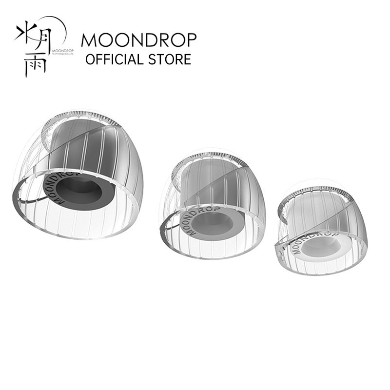 MOONDROP Spring Tips Acoustic waveguide + Double Support Structure Silicone Earphone Ear-Tips MoonDr