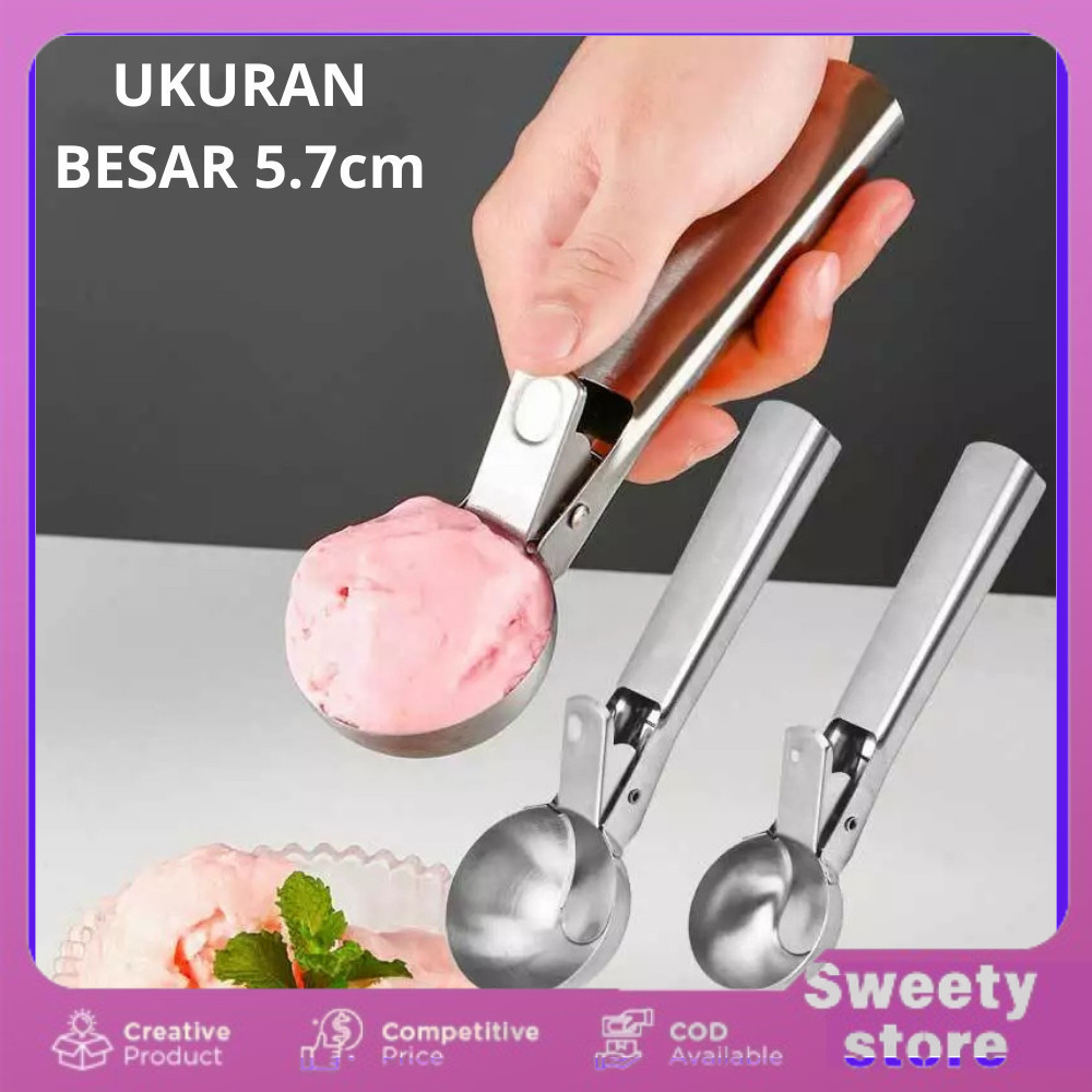 Sendok Es Krim - Sendok Cetak Scoope Es Krim & Buah | Sendok Takar Es Krim Bahan Stainless Steel