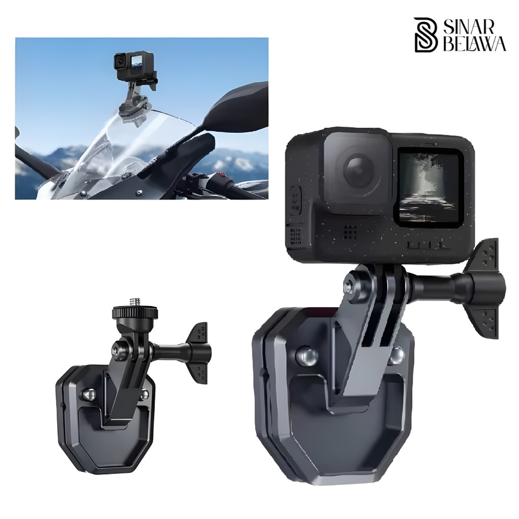 Windshield Clamp Mount Action Camera Bracket Clip GoPro