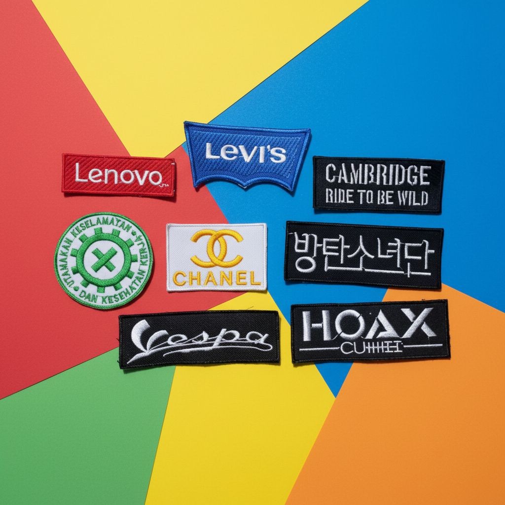 Patch bordir Lenovo,logo bordir komputer,emblem bordir komputer