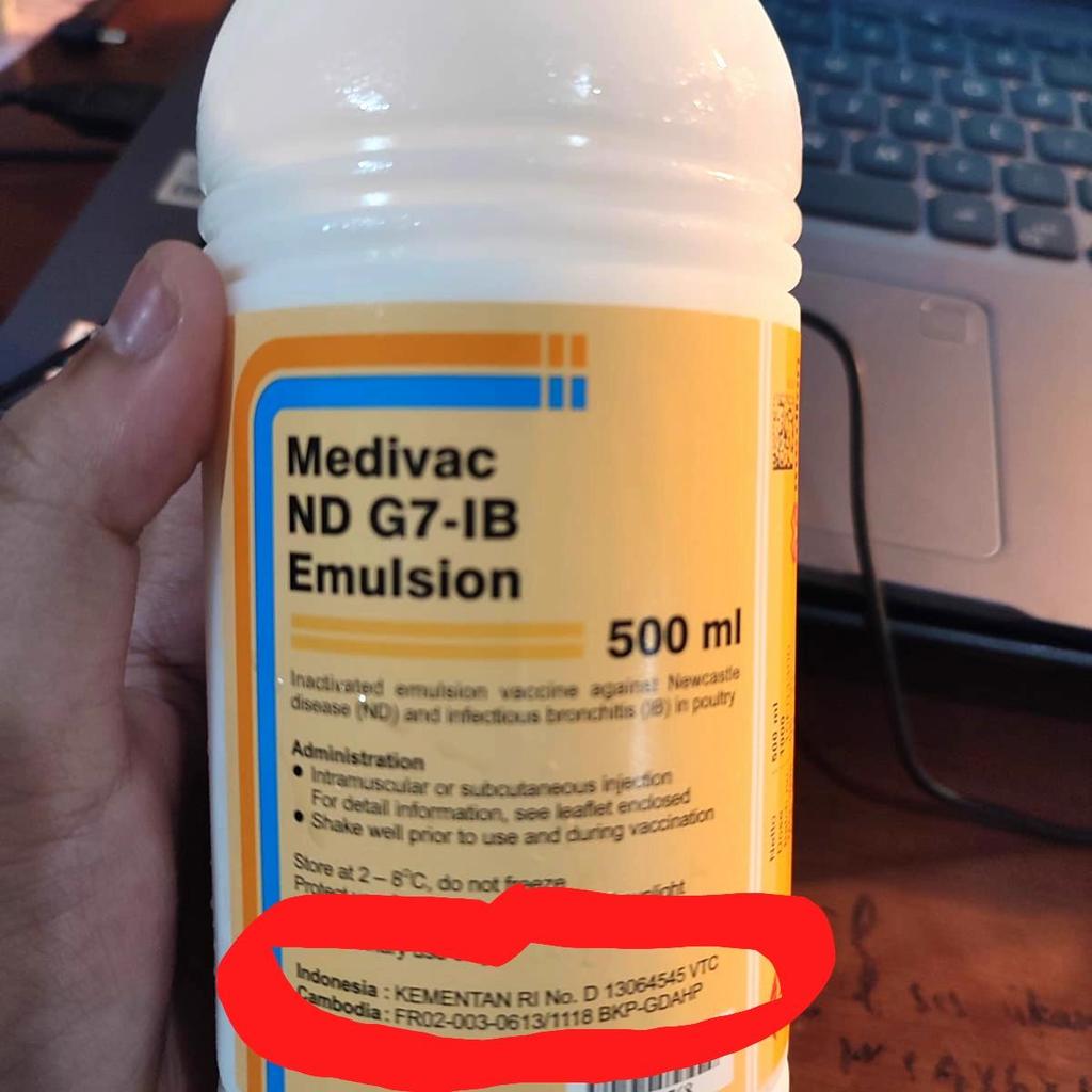 Vaksin Ayam ND G7 IB 500 ml