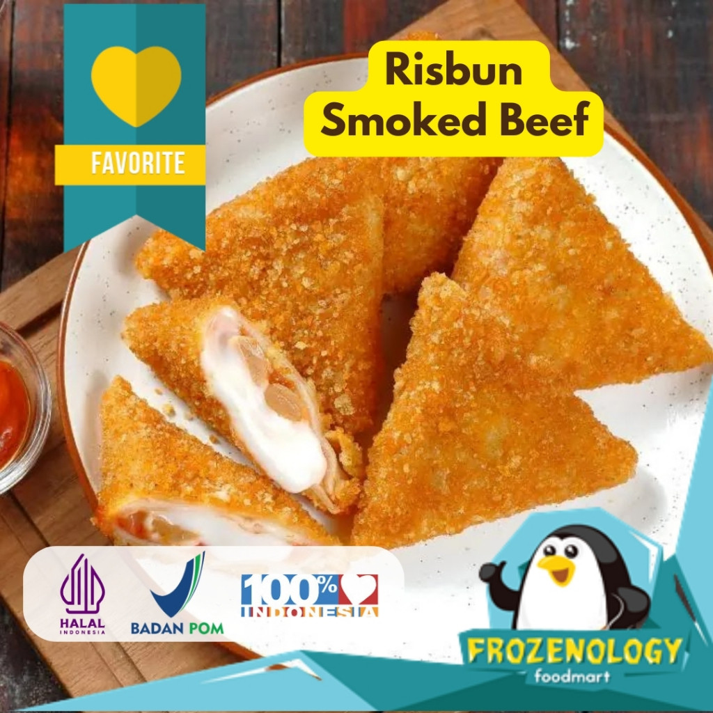 Risbun Smoked Beef - Risoles Smoked Beef Camilan Frozen Food isi 5 pcs