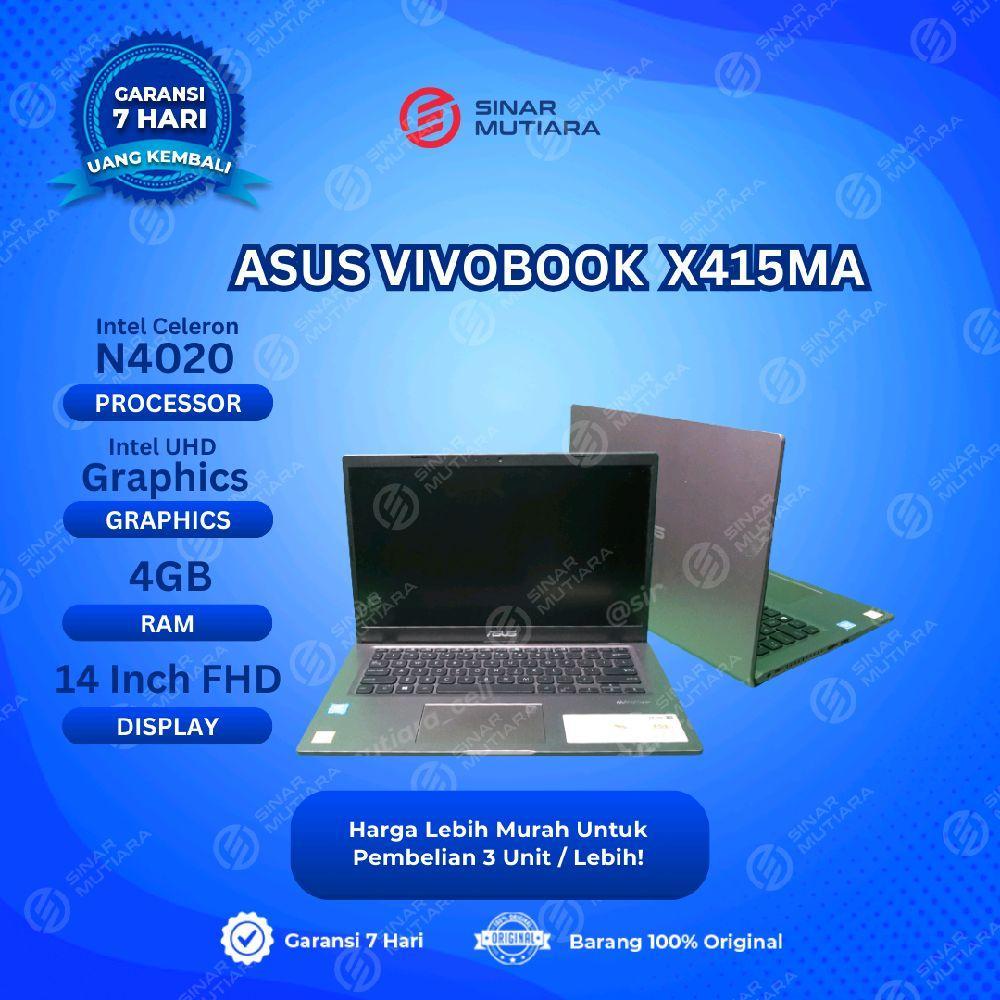 ASUS VIVOBOOK_ASUSLAPTOP X415MA CELERON N4020 4 GB (14") - LAPTOP SECOND ORIGINAL SINAR MUTIARA CELL