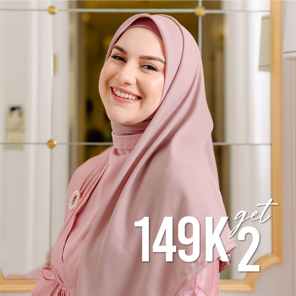 Lozy Hijab - 149K Get 2 Haraa Voal Plain (Hijab Segiempat Polos Jahit Tepi Bahan Voal Premium)