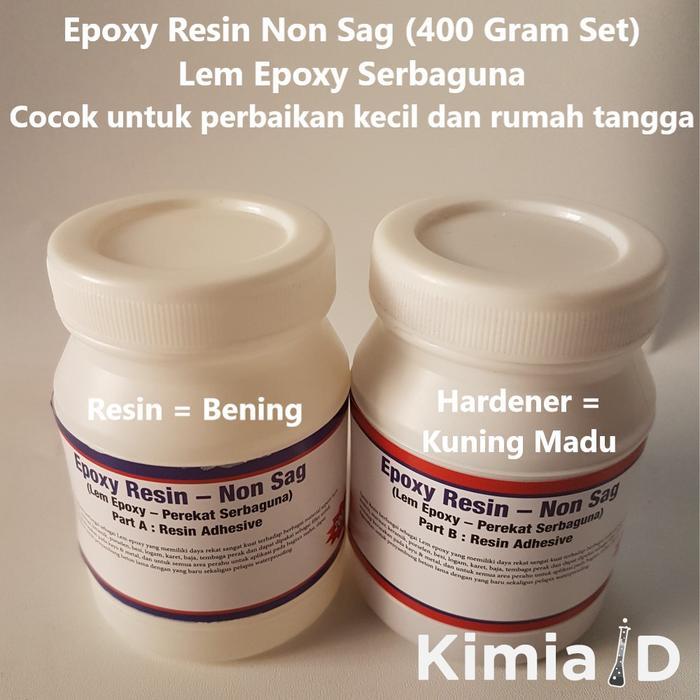 Epoxy Resin Non Sag - 400 Gr - Lem Besi Lem Kayu Karet Plastik