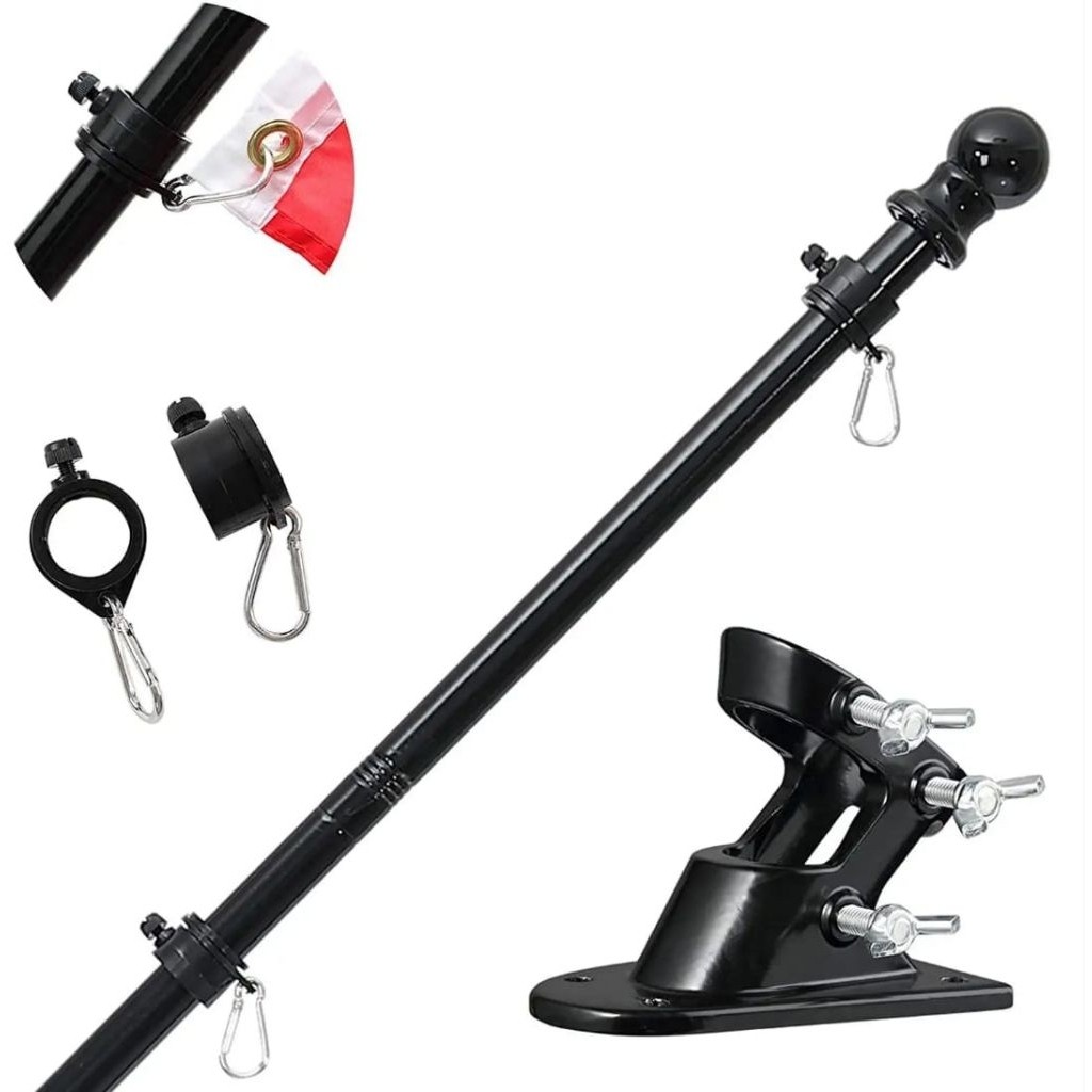 Tiang Bendera Stainless Steel Holder Braket Tiang Bendera Bisa Disesuaikan Tiang Bendera Pasang Di D