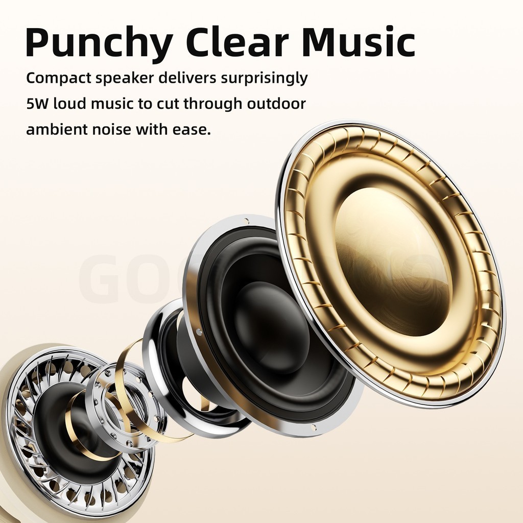 GOOJODOQ Bluetooth Speaker Canping Lamp 2-in-1 Portable TWS Stereo Atmosphere Lampu Lentera 1200mAh 