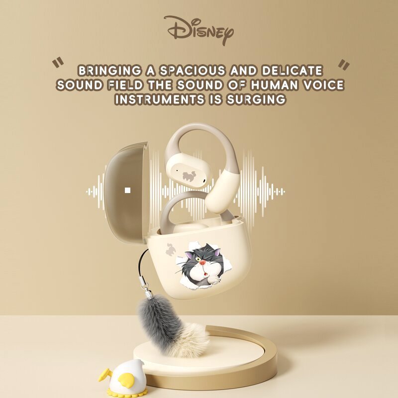 Disney QSO02 Earphone Nirkabel Bluetooth OWS HiFi Kualitas Suara Unggul Tahan Air Headset Olahraga R