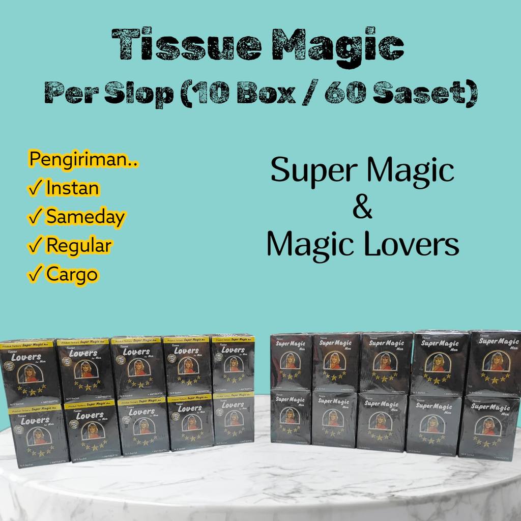 Tisu Magic Per Slop (10 Box) - Tisu Magic Super - Super Magic dan Tisu Magic Lovers 60 saset