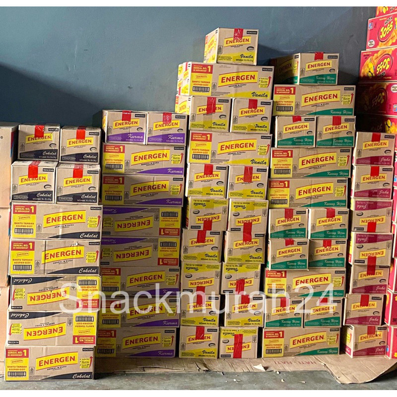 Energen isi 16 Renteng Per Dus Cokelat Vanila Kurma Jahe Kacang Hijau Champion