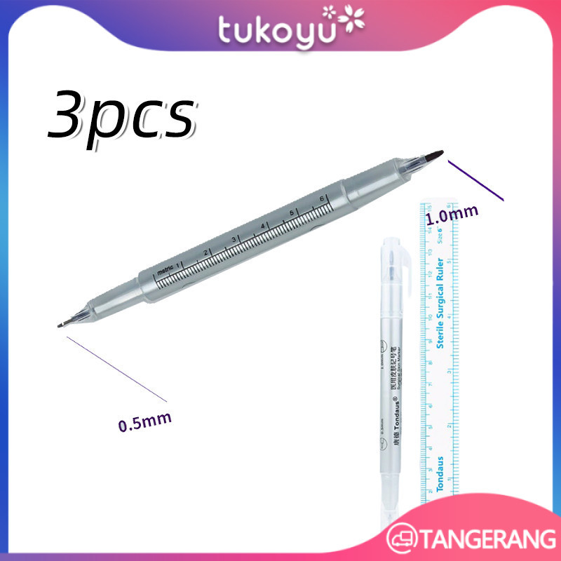 Surgical Skin Marker / Pulpen Penanda Kulit Steril 3pcs / Untuk Pra-Operasi Tato Medis Atau Radiolog