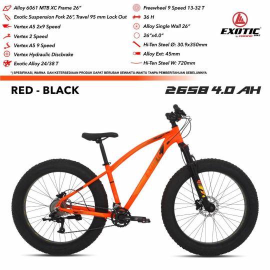 Sepeda gunung MTB Exotic 2658 4.0 AH ban jumbo 26 - Luar Kota