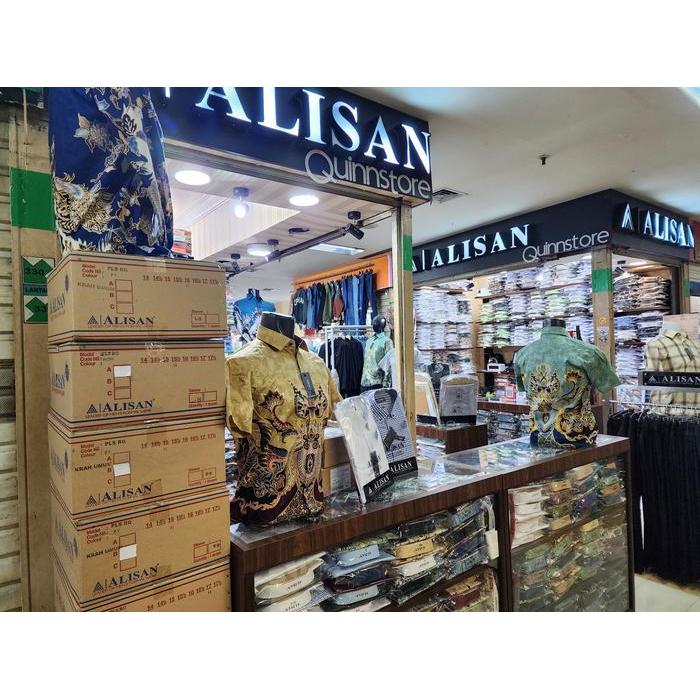 ALISAN Original Kemeja Batik Lengan Pendek - // HITAM // - Biru, 15