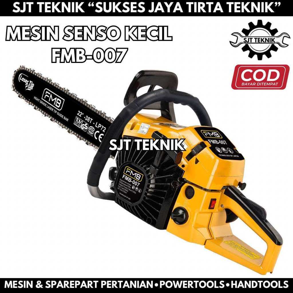 mesin senso kecil chainsaw mini gergaji kayu bar baja 22 inci fmb technology usa fmb-007