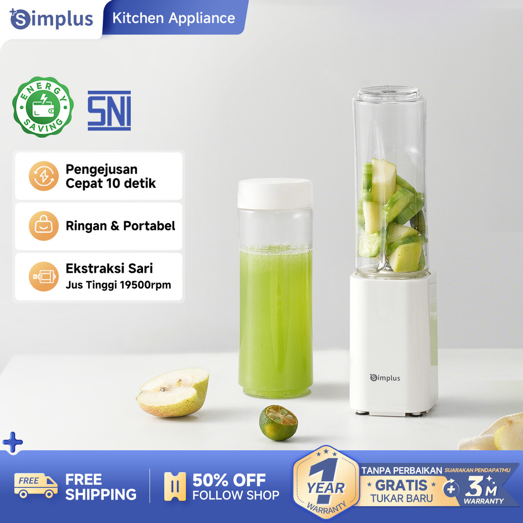 Simplus Blender Juicer Portabel Tumbler Travel Cup Daya 150W Penghalus Makanan