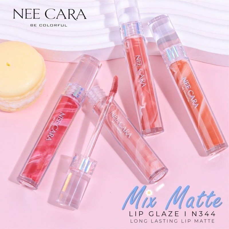 Nee Cara Mix Matte Lip Glaze #N344 Lipstik Bibir Waterproof Original Thailand AL