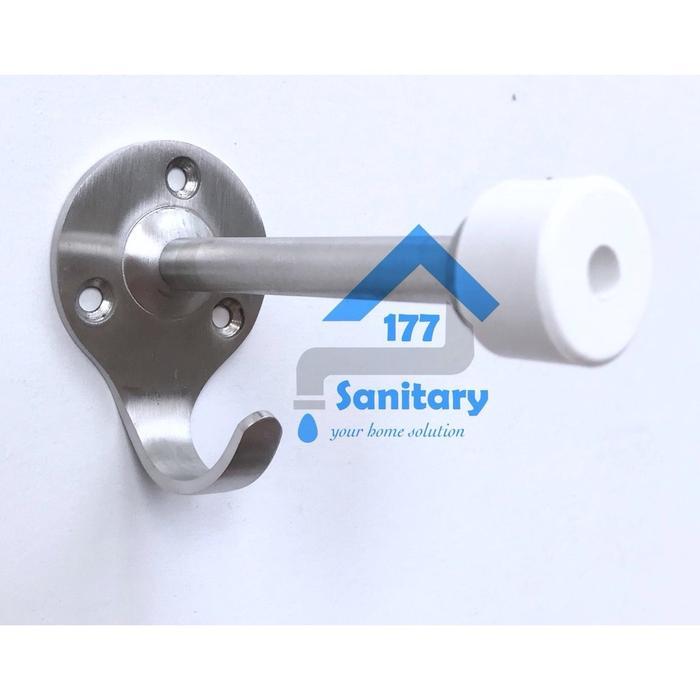 Door Stop Stainless Dan Kapstok Onassis 02- Penahan Pintu Gantungan hook- Doorstop Door Stopper sten