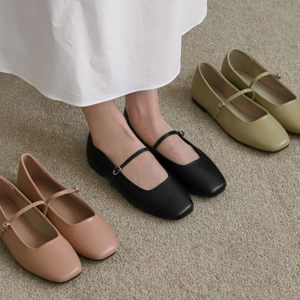 SAPPUN Nhibre Maryjane Flats (1cm) - Flat Shoes Wanita