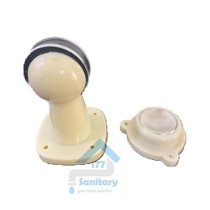doorstop Plastik IVORY- door stop pvc penahan pintu magnet pintu door stopper ganjalan door putih ga
